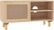 vidaXL - Tv-meubel - 80x30x40 - cm - massief - grenenhout - en - rattan - bruin