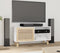 vidaXL - Tv-meubel - 80x30x40 - cm - massief - grenenhout - en - rattan - wit