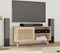 vidaXL - Tv-meubel - 80x30x40 - cm - massief - grenenhout - en - rattan - bruin