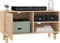 vidaXL - Tv-meubel - 80x30x40 - cm - massief - grenenhout - en - rattan - bruin