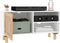 vidaXL - Tv-meubel - 80x30x40 - cm - massief - grenenhout - en - rattan - wit