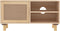vidaXL - Tv-meubel - 80x30x40 - cm - massief - grenenhout - en - rattan - bruin