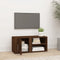 vidaXL - Tv-meubel - 80x31,5x36 - cm - bewerkt - hout - bruin - eikenkleur