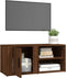 vidaXL - Tv-meubel - 80x31,5x36 - cm - bewerkt - hout - bruin - eikenkleur