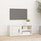 vidaXL - Tv-meubel - 80x31,5x36 - cm - bewerkt - hout - hoogglans - wit
