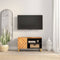 vidaXL - Tv-meubel - 80x31,5x46 - cm - massief - mangohout - bruin - en - zwart