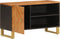 vidaXL - Tv-meubel - 80x31,5x46 - cm - massief - mangohout - bruin - en - zwart