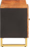 vidaXL - Tv-meubel - 80x31,5x46 - cm - massief - mangohout - bruin - en - zwart