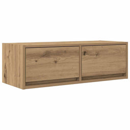 vidaXL - Tv-meubel - 80x31x25,5 - cm - bewerkt - hout - artisanaal - eikenkleur