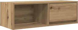 vidaXL - Tv-meubel - 80x31x25,5 - cm - bewerkt - hout - artisanaal - eikenkleur