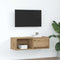 vidaXL - Tv-meubel - 80x31x25,5 - cm - bewerkt - hout - artisanaal - eikenkleur