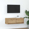 vidaXL - Tv-meubel - 80x31x25,5 - cm - bewerkt - hout - artisanaal - eikenkleur