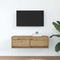 vidaXL - Tv-meubel - 80x31x25,5 - cm - bewerkt - hout - artisanaal - eikenkleur