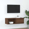 vidaXL - Tv-meubel - 80x31x25,5 - cm - bewerkt - hout - bruin - eikenkleur