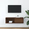 vidaXL - Tv-meubel - 80x31x25,5 - cm - bewerkt - hout - bruin - eikenkleur