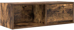 vidaXL - Tv-meubel - 80x31x25,5 - cm - bewerkt - hout - gerookt - eikenkleurig