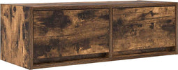 vidaXL - Tv-meubel - 80x31x25,5 - cm - bewerkt - hout - gerookt - eikenkleurig
