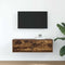 vidaXL - Tv-meubel - 80x31x25,5 - cm - bewerkt - hout - gerookt - eikenkleurig