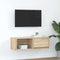 vidaXL - Tv-meubel - 80x31x25,5 - cm - bewerkt - hout - sonoma - eikenkleurig