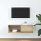 vidaXL - Tv-meubel - 80x31x25,5 - cm - bewerkt - hout - sonoma - eikenkleurig