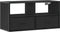 vidaXL - Tv-meubel - 80x31x39,5 - cm - bewerkt - hout - en - metaal - zwart