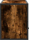 vidaXL - Tv-meubel - 80x31x39,5cm - bewerkt - hout - metaal - gerookt - eikenkleurig