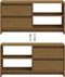 vidaXL - Tv-meubel - 80x31x39 - cm - massief - grenenhout - honingbruin