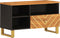 vidaXL - Tv-meubel - 80x33,5x46 - cm - massief - mangohout - bruin - en - zwart