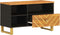 vidaXL - Tv-meubel - 80x33,5x46 - cm - massief - mangohout - bruin - en - zwart