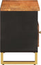 vidaXL - Tv-meubel - 80x33,5x46 - cm - massief - mangohout - bruin - en - zwart