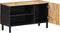 vidaXL - Tv-meubel - 80x33,5x46 - cm - massief - ruw - mangohout - zwart