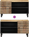 vidaXL - Tv-meubel - 80x33,5x46 - cm - massief - ruw - mangohout - zwart