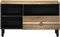 vidaXL - Tv-meubel - 80x33,5x46 - cm - massief - ruw - mangohout - zwart