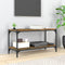 vidaXL - Tv-meubel - 80x33x41 - cm - bewerkt - hout - en - staal - gerookt - eikenkleur