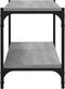 vidaXL - Tv-meubel - 80x33x41 - cm - bewerkt - hout - en - staal - grijs - sonoma - eiken