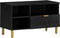 vidaXL - Tv-meubel - 80x33x46 - cm - bewerkt - hout - zwart