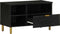 vidaXL - Tv-meubel - 80x33x46 - cm - bewerkt - hout - zwart