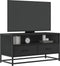 vidaXL - Tv-meubel - 80x34,5x40 - cm - bewerkt - hout - en - metaal - zwart