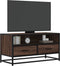 vidaXL - Tv-meubel - 80x34,5x40 - cm - bewerkt - hout - metaal - bruin - eikenkleur