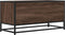 vidaXL - Tv-meubel - 80x34,5x40 - cm - bewerkt - hout - metaal - bruin - eikenkleur