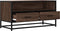vidaXL - Tv-meubel - 80x34,5x40 - cm - bewerkt - hout - metaal - bruin - eikenkleur