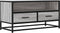 vidaXL - Tv-meubel - 80x34,5x40 - cm - bewerkt - hout - metaal - grijs - sonoma - eiken