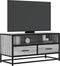 vidaXL - Tv-meubel - 80x34,5x40 - cm - bewerkt - hout - metaal - grijs - sonoma - eiken