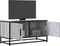 vidaXL - Tv-meubel - 80x34,5x40 - cm - bewerkt - hout - metaal - grijs - sonoma - eiken