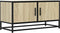 vidaXL - Tv-meubel - 80x34,5x40 - cm - bewerkt - hout - metaal - sonoma - eikenkleurig