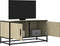 vidaXL - Tv-meubel - 80x34,5x40 - cm - bewerkt - hout - metaal - sonoma - eikenkleurig