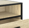vidaXL - Tv-meubel - 80x34,5x40 - cm - bewerkt - hout - metaal - sonoma - eikenkleurig