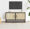 vidaXL - Tv-meubel - 80x34,5x40 - cm - bewerkt - hout - metaal - sonoma - eikenkleurig