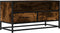 vidaXL - Tv-meubel - 80x34,5x40cm - bewerkt - hout - metaal - gerookt - eikenkleurig