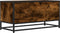 vidaXL - Tv-meubel - 80x34,5x40cm - bewerkt - hout - metaal - gerookt - eikenkleurig